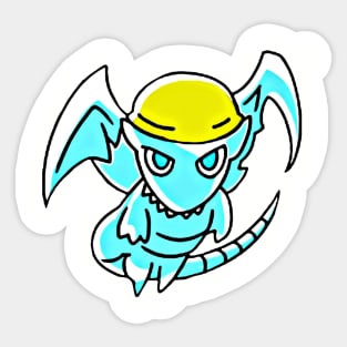 Blue Maintenance Dragon Sticker